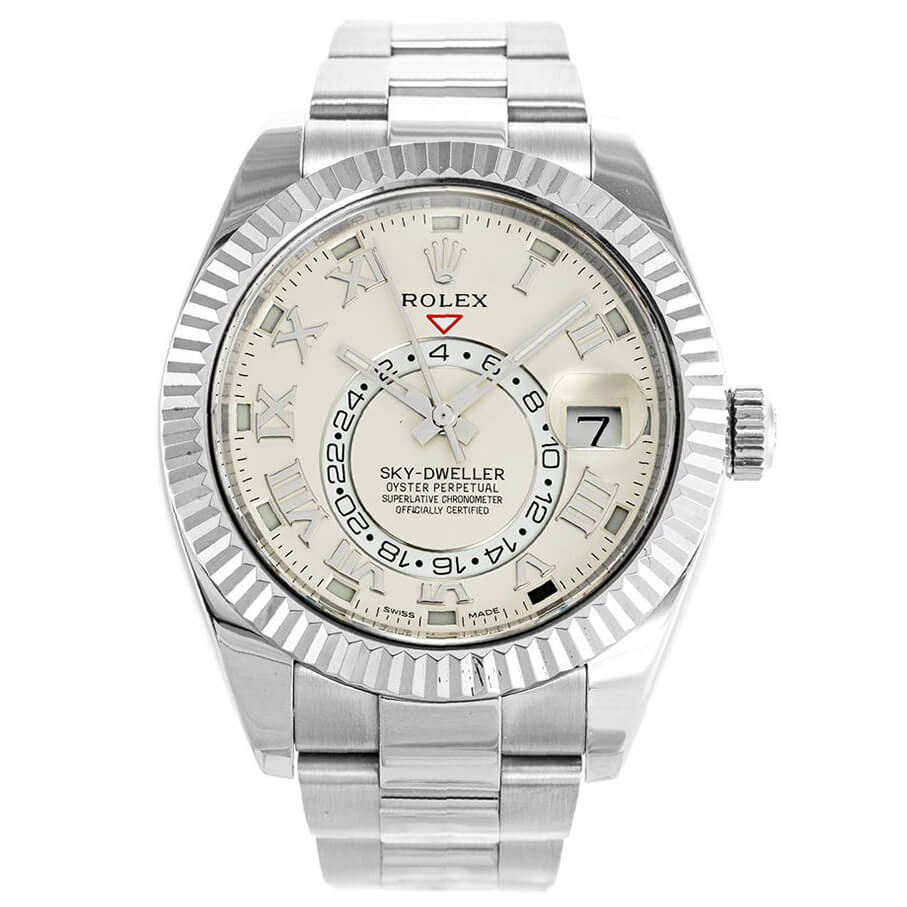 Beautiful Rolex Replica Watch Sky-Dweller 326939 42mm Silver Dial