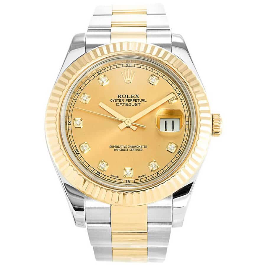 Rolex Fake Datejust II 116333 Gold Dial
